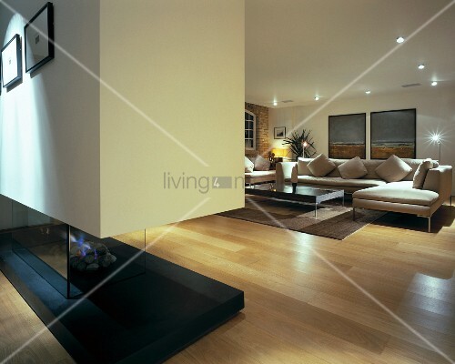 Moderne wohnzimmer mit offener kuche ~ deeviz.com for .