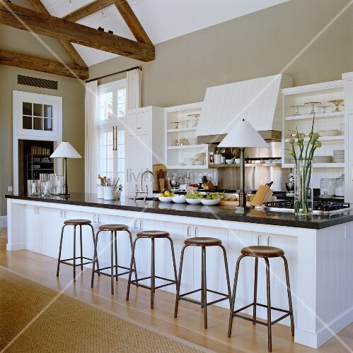 Kücheninsel und Tisch in einem | Interior design kitchen, Kitchen