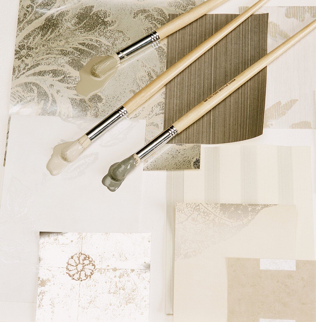 Paintbrushes & wallpaper samples