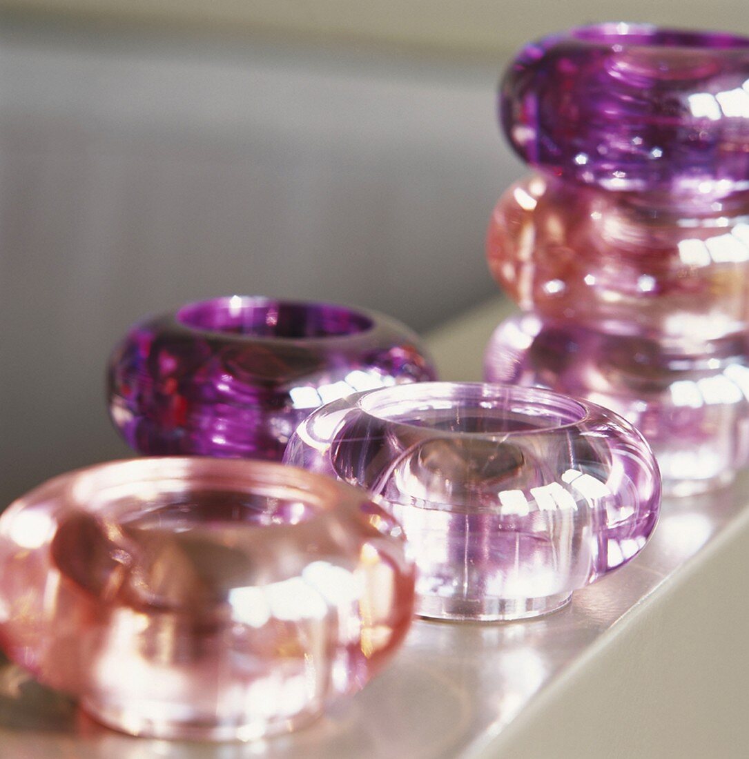 Tealights in glass holders
