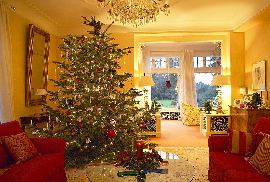Christmas tree in sitting room