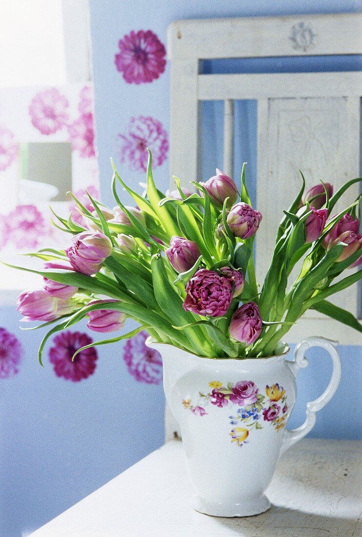 Tulips in a jug