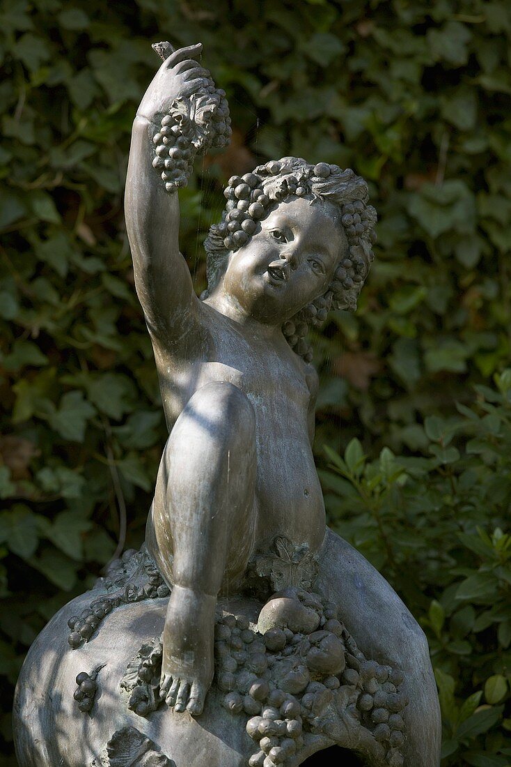 Statue of Bacchus in a garden
