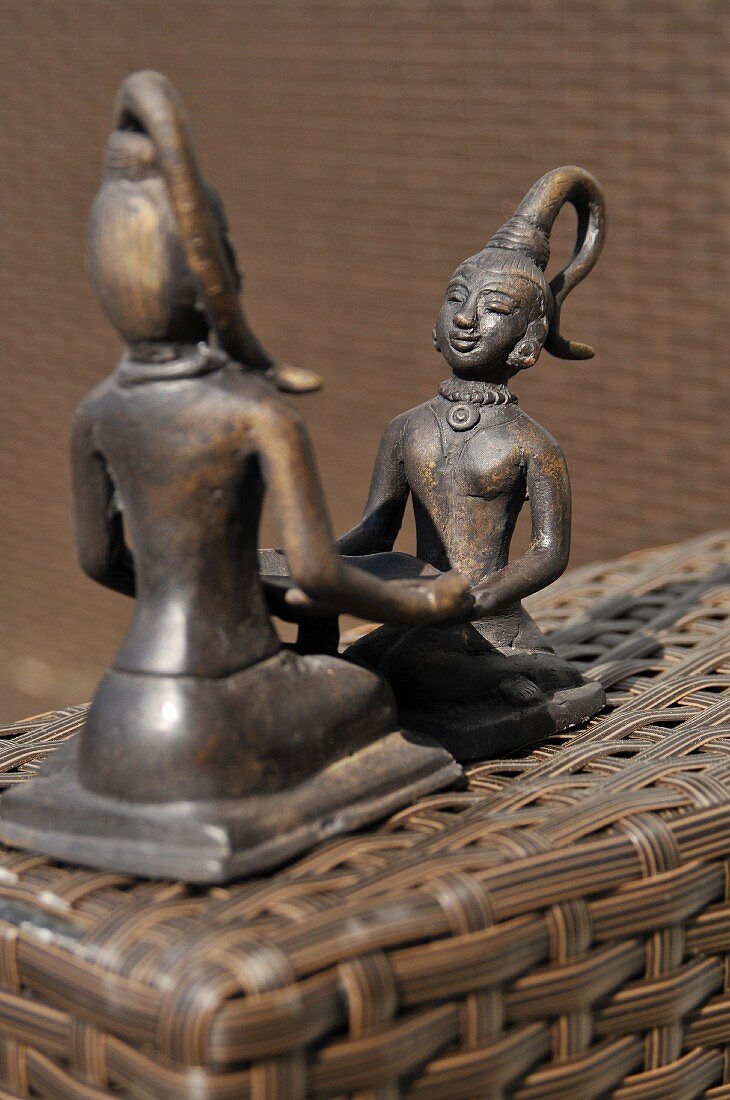 Two Asian bronze figures