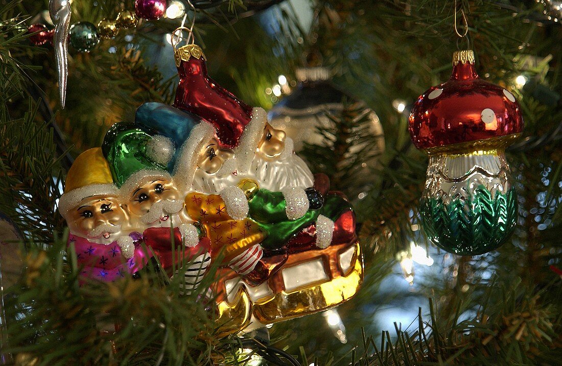 Ornaments on a Christmas Tree