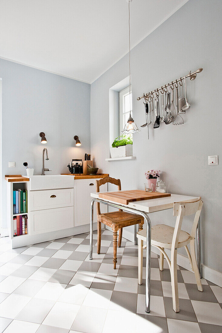 Kitchen furnished in country style, Hamburg, Germany