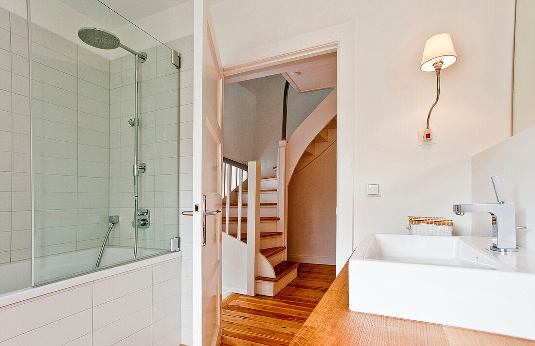 Bathroom furnished in country style, Hamburg, Germany