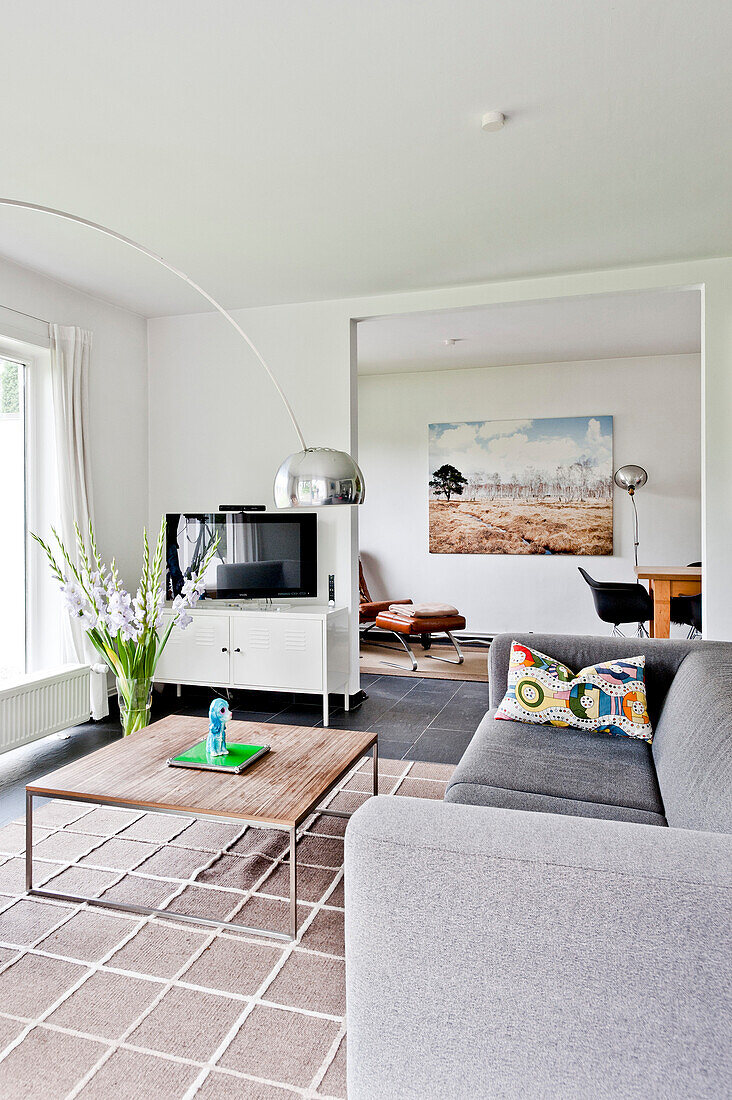Living room, Bauhaus residential house, Hamburg, Germany