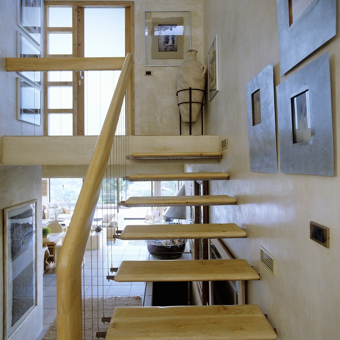 A flight of stairs in a maisonette apartment
