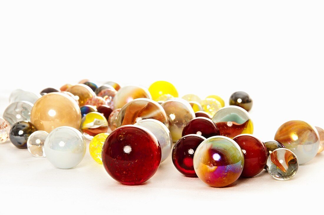 Colourful glass marbles