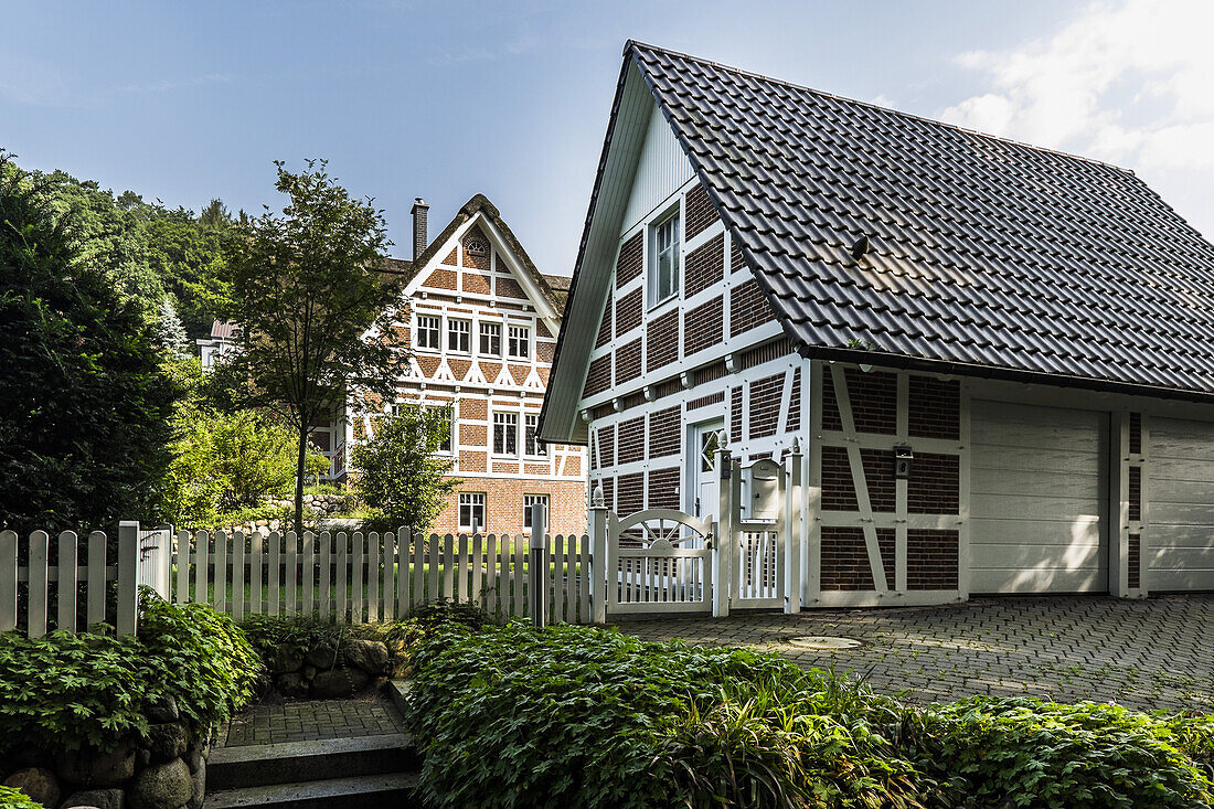 timbered house in Bendesdorf, Nordheide, Niedersachsen, north Germany, Germany
