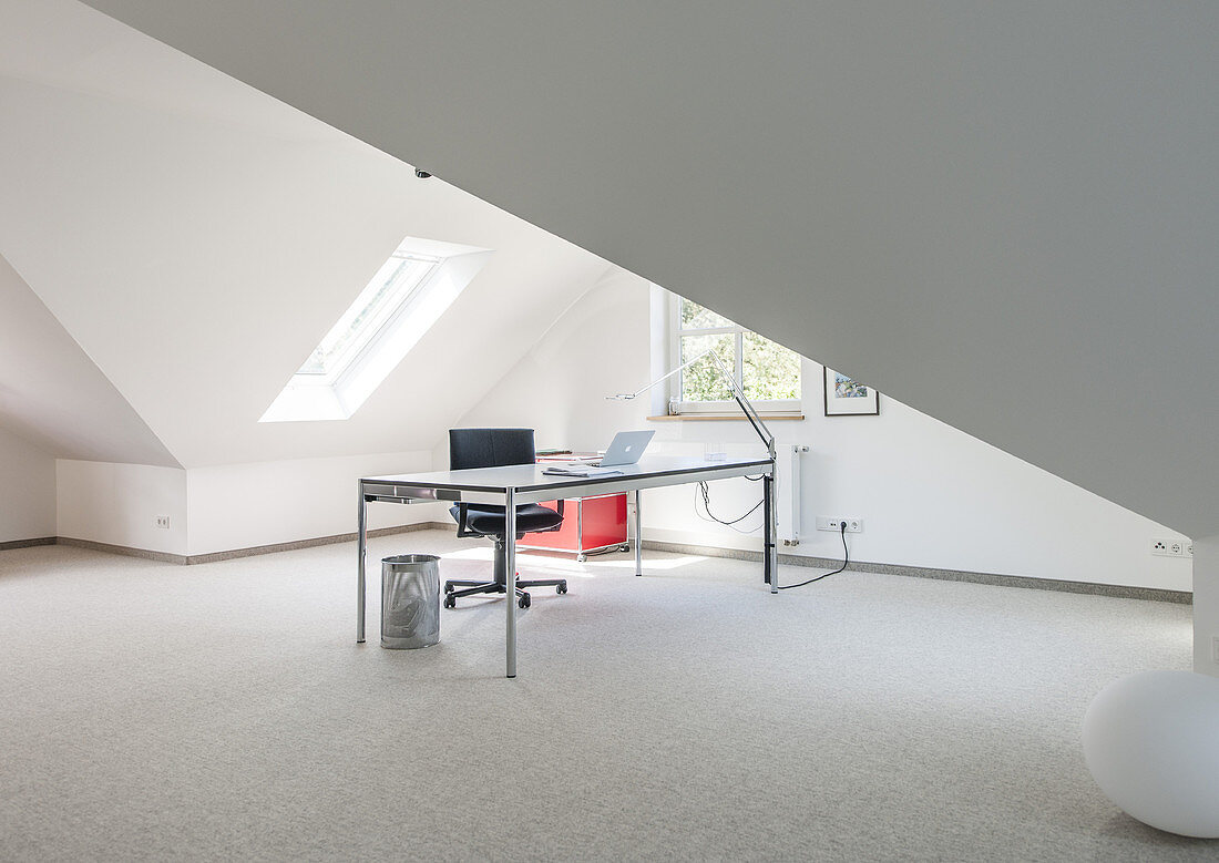 home office of a modern one family villa in Hamburg, north Germany, Germany