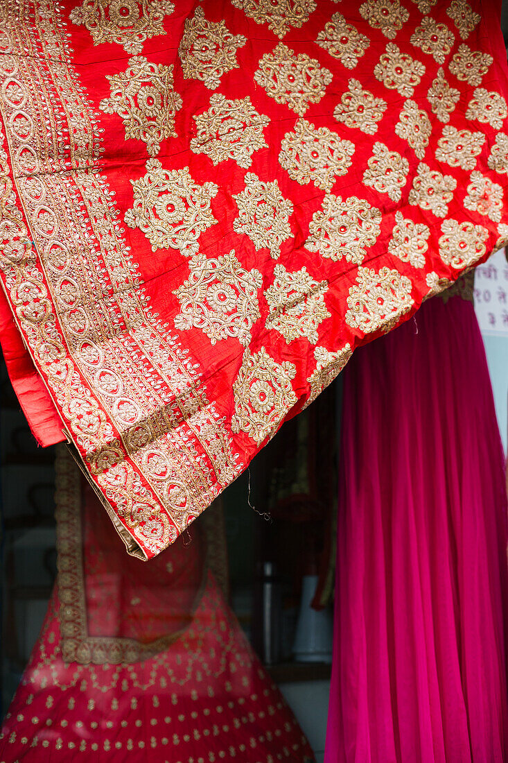 Pune, India, Sarree, Bridal wear on display, Sarree showroom