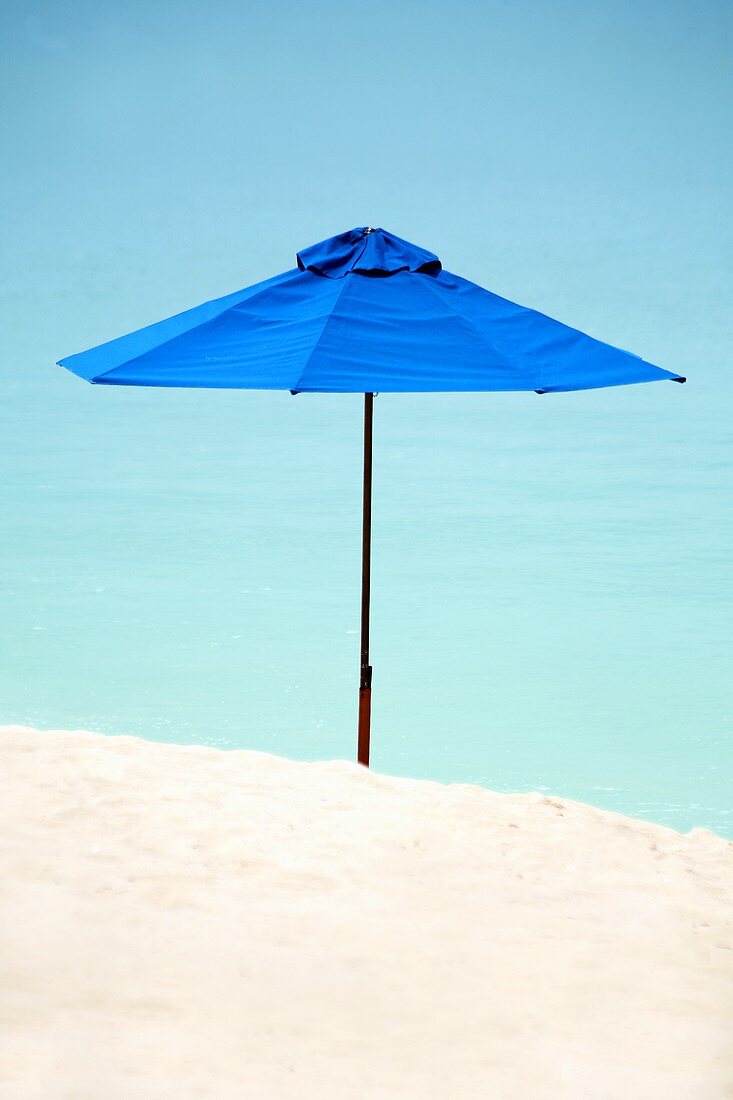 Ein Sonnenschirm am Strand