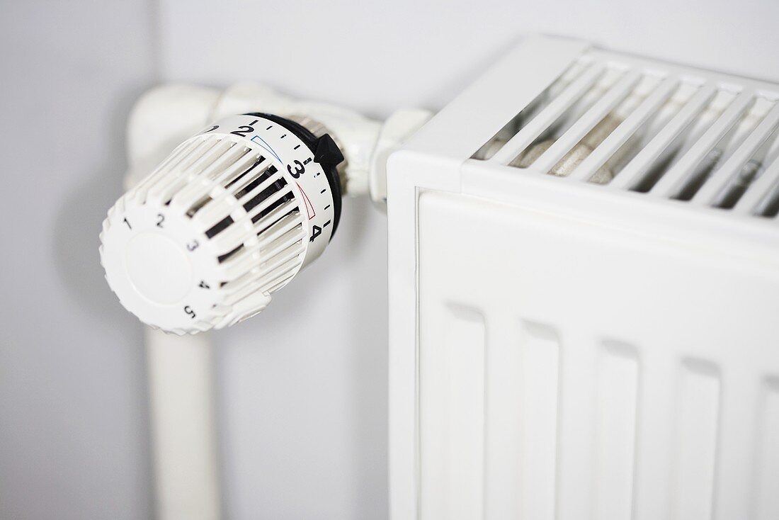 A thermostat on radiator