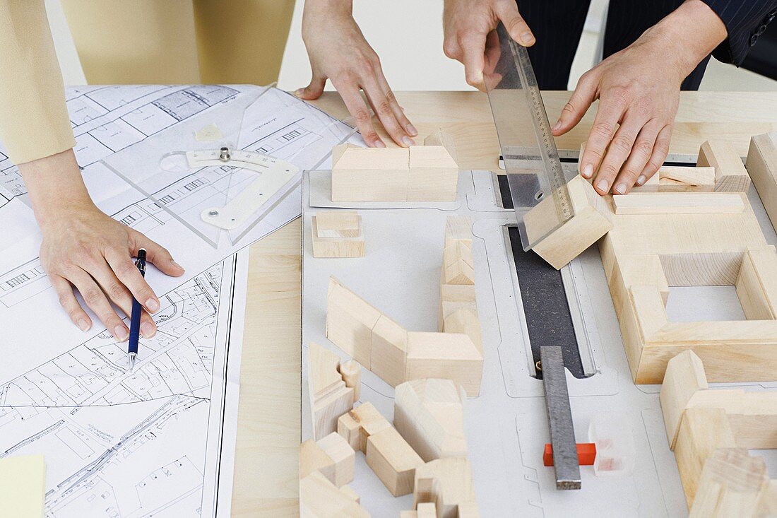 Architects with a model