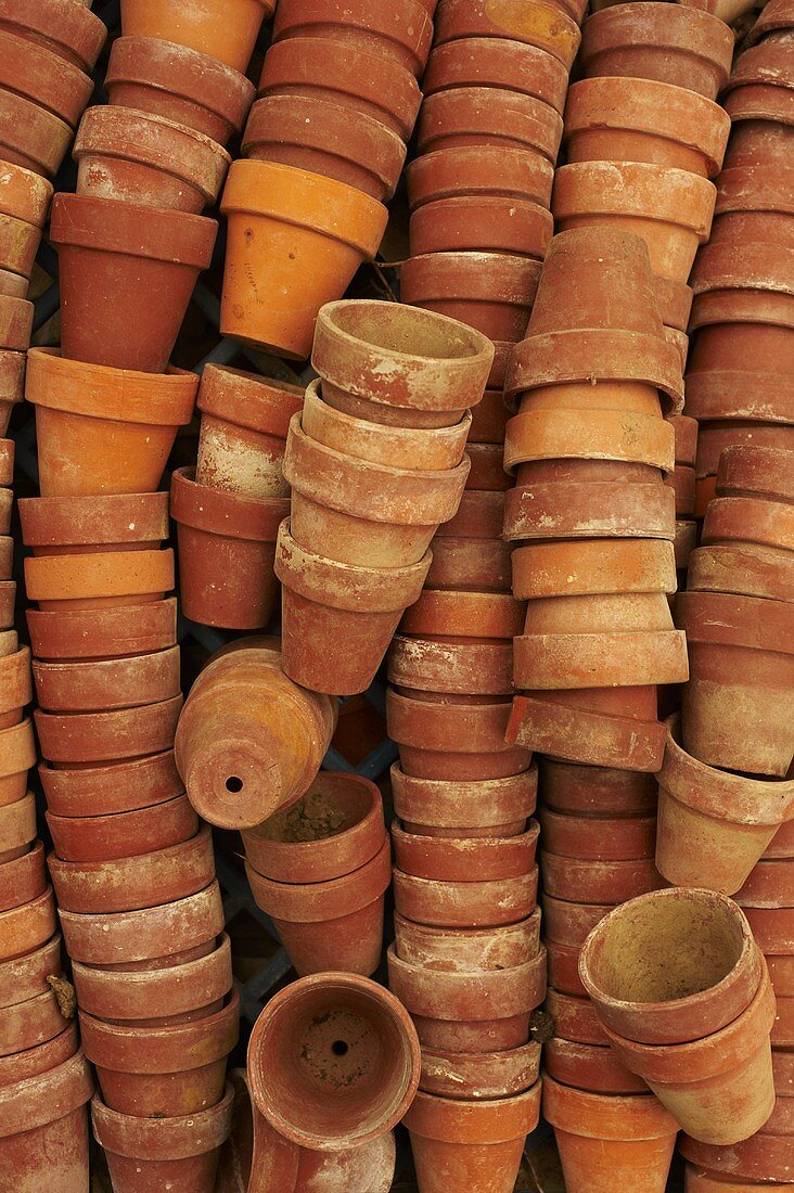 Stacks of Clay Pots