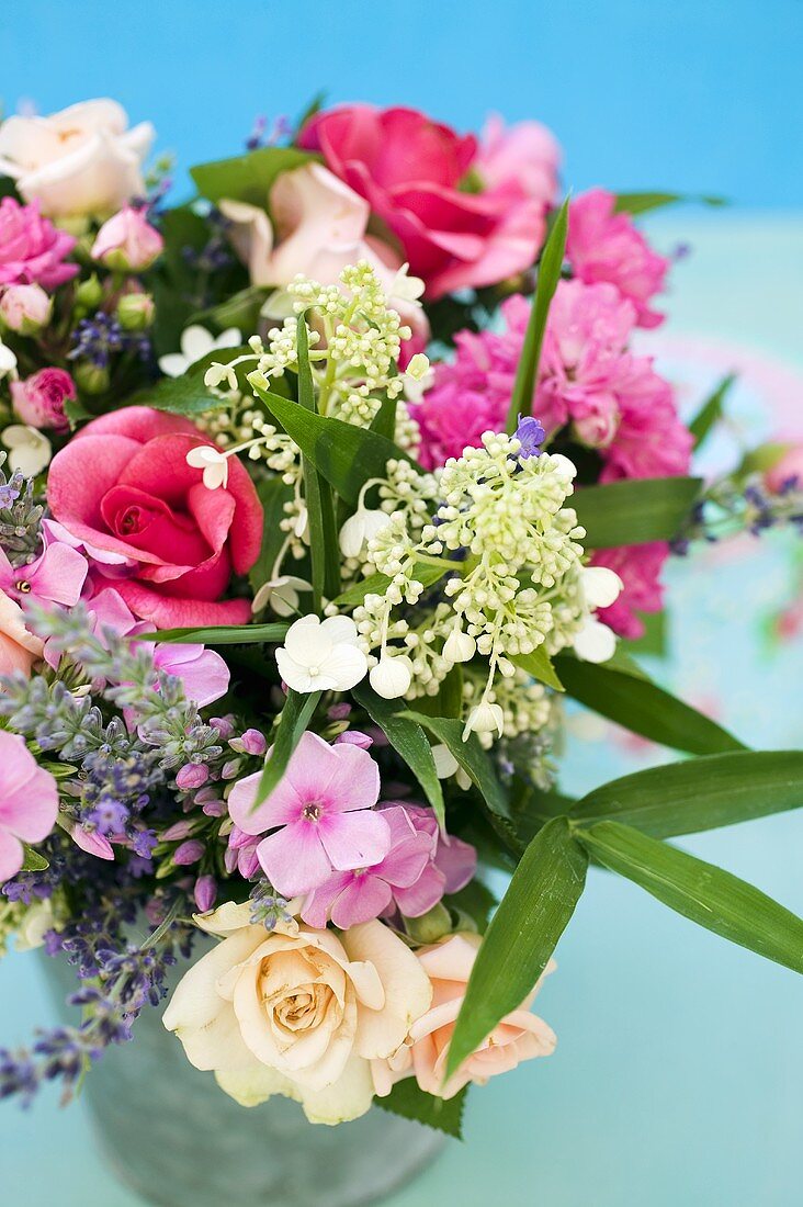 Vase of summer flowers