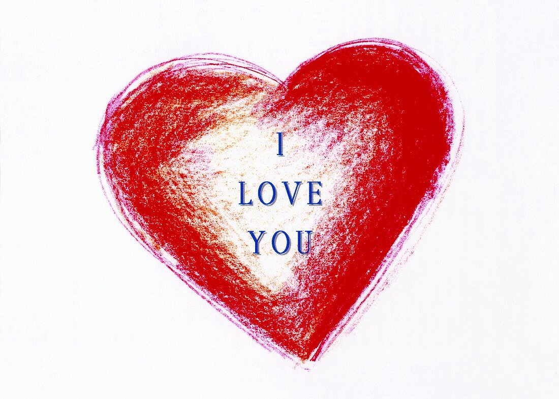 Rotes Herz Mit Inschrift I Love You Bild Kaufen Living4media