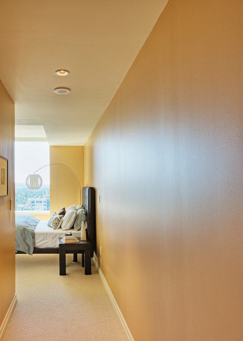 View Into Modern Bedroom