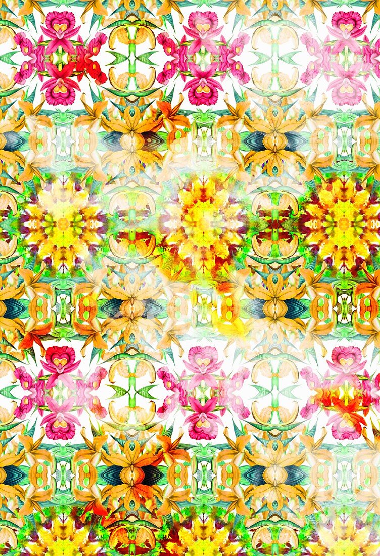 Repeating floral pattern (print)