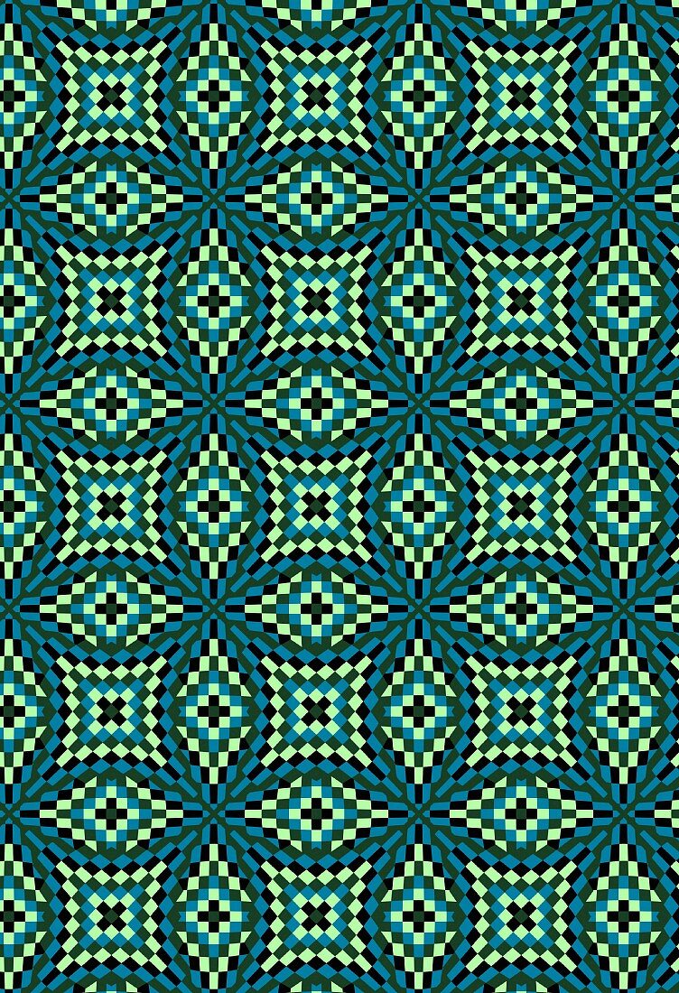 Pixellated mosaic pattern (print)