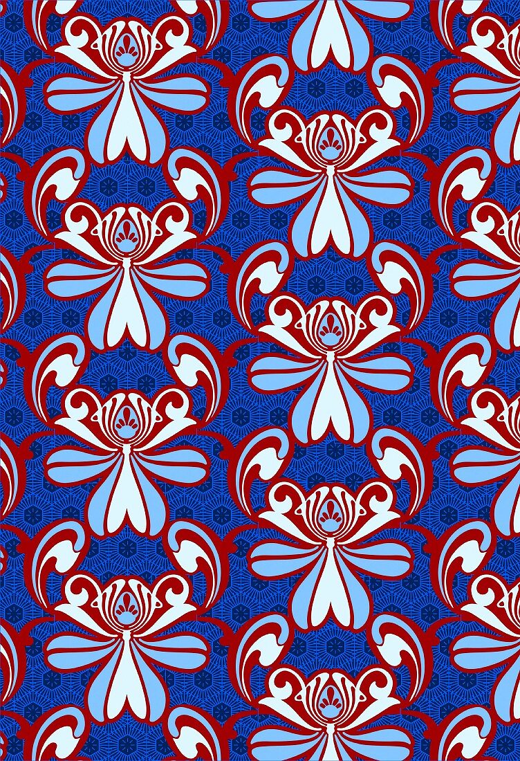 Repeating Cape daisy pattern (print)