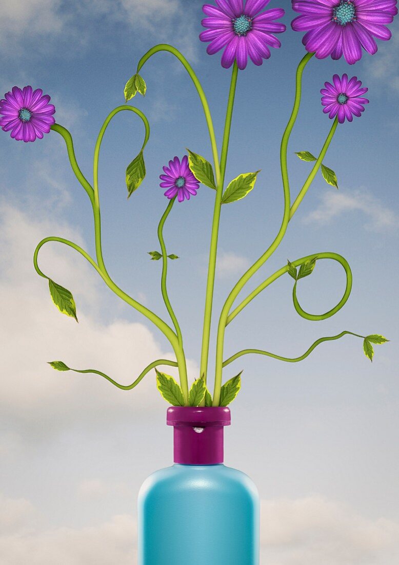 Blumen in einer Vase (Illustration)