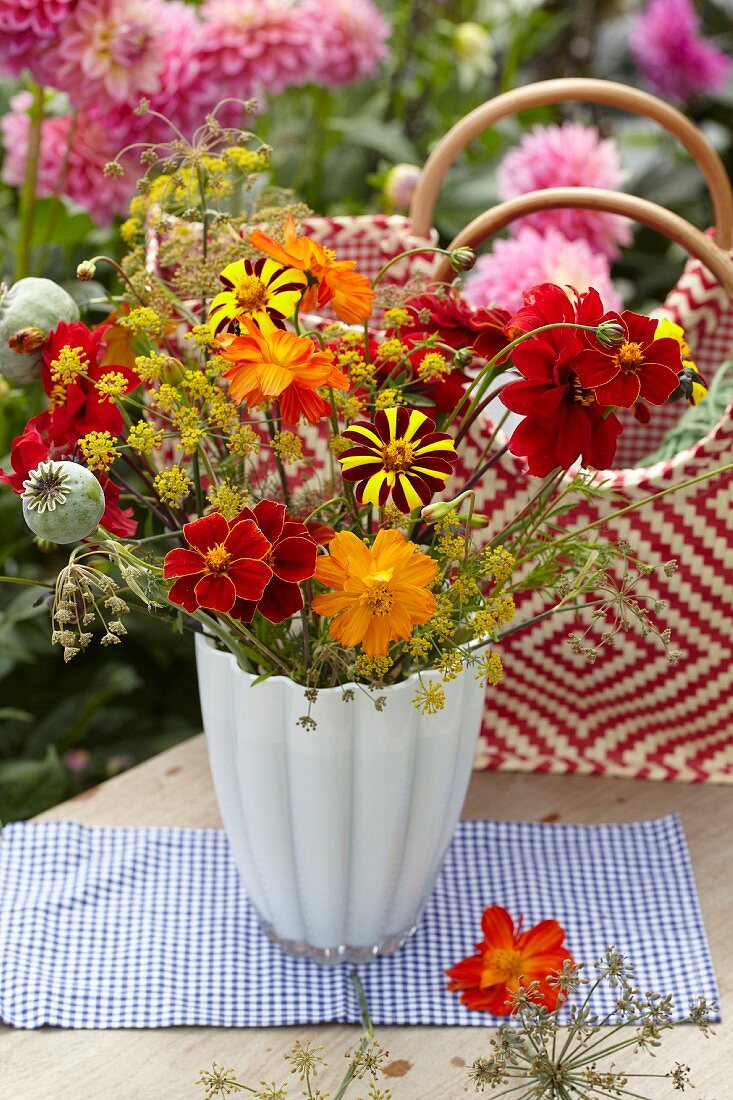 Summer bouquet of garden flowers