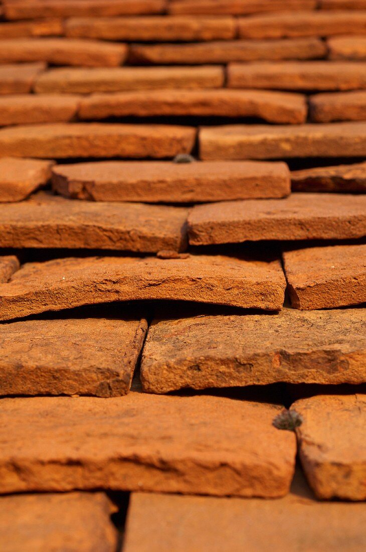 Close up of roof tiles