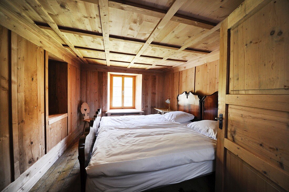 Simple bedroom in chalet