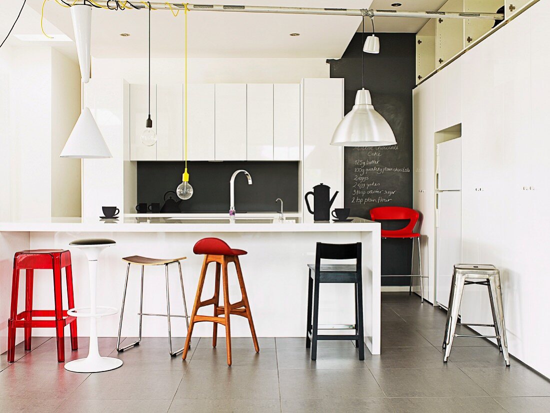 Various stylish stools for the modern kitchen