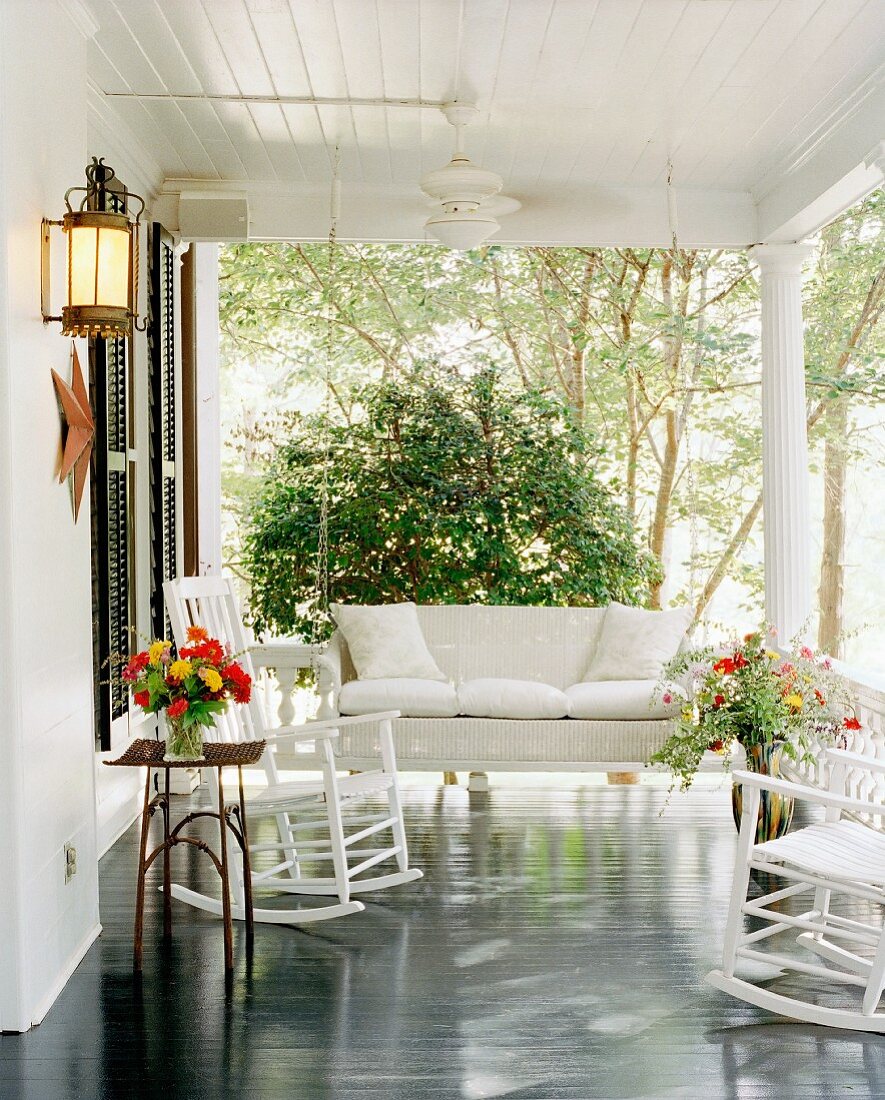 White porch in American South