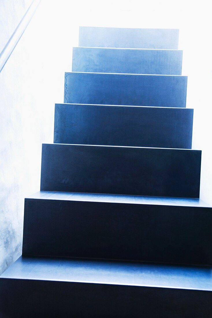 A flight of stairs going up