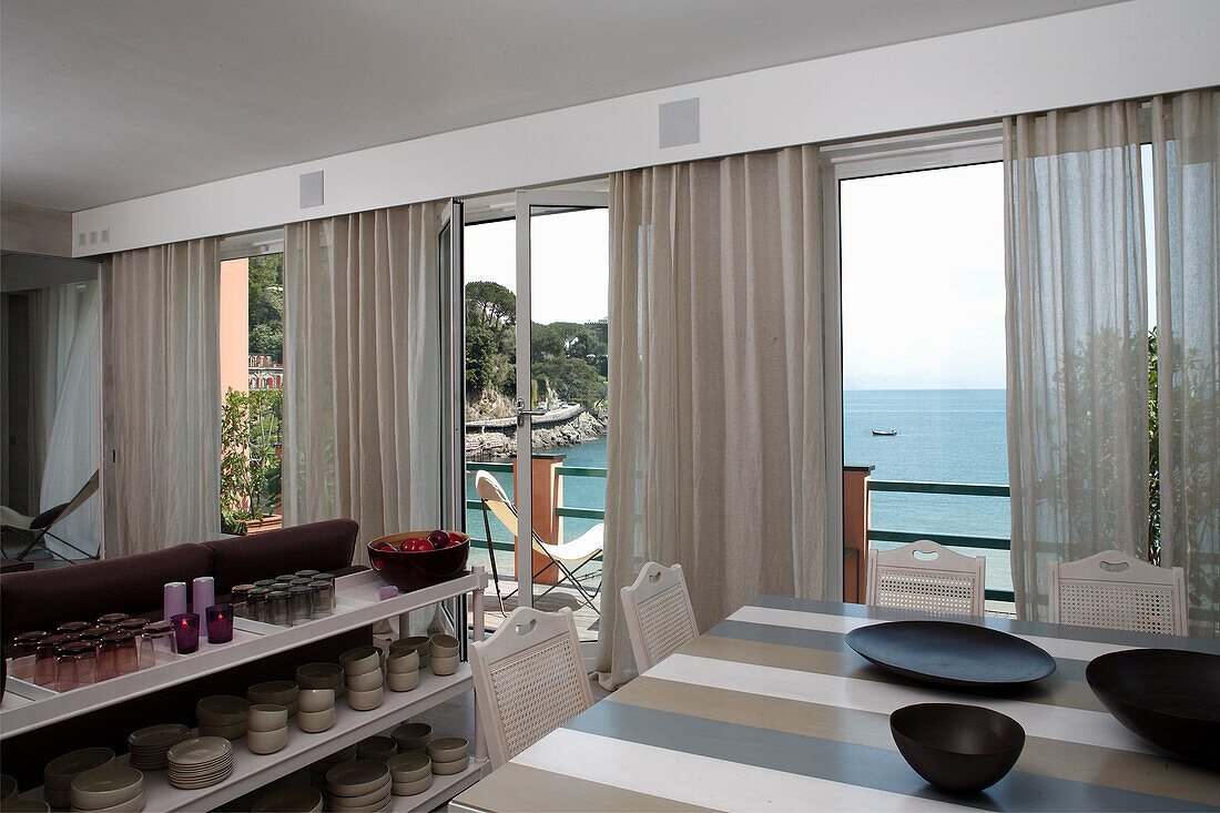 Dining area with sea view