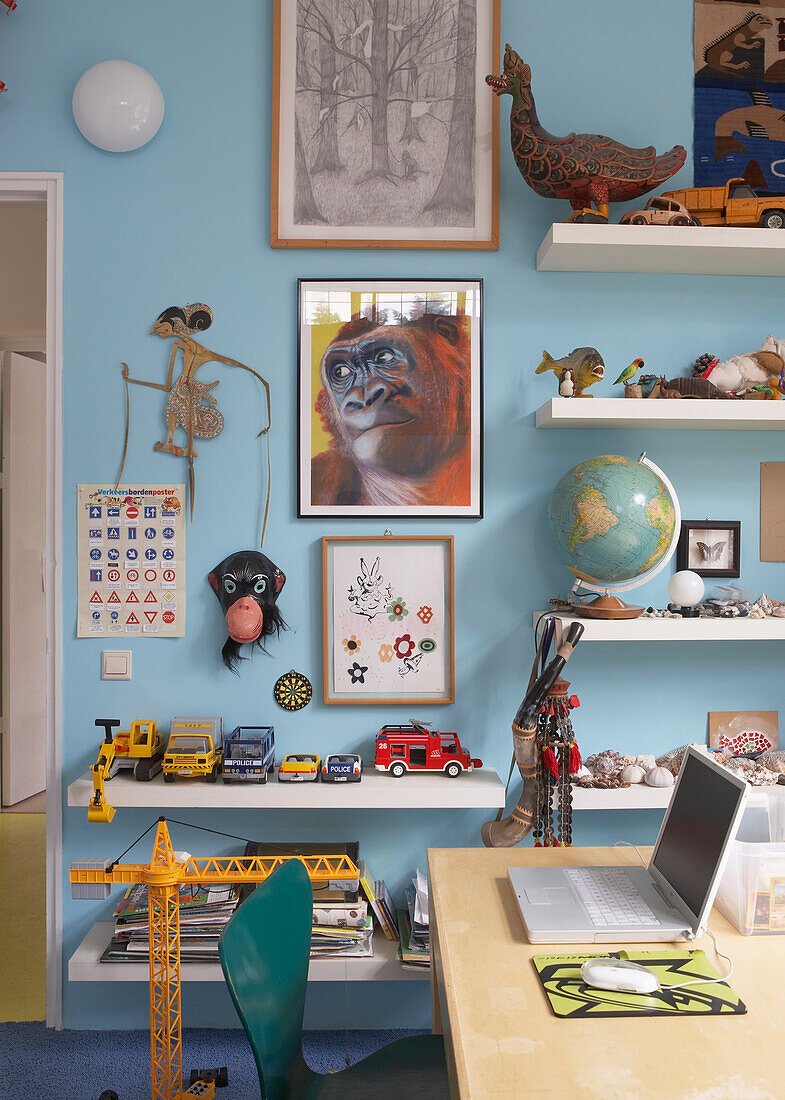 Children's room with toys, globe and decoration