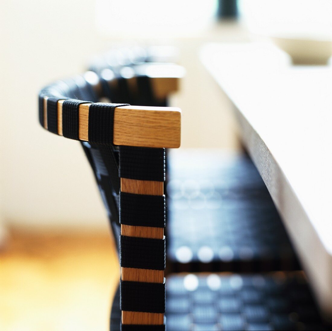 Chairs at dining table