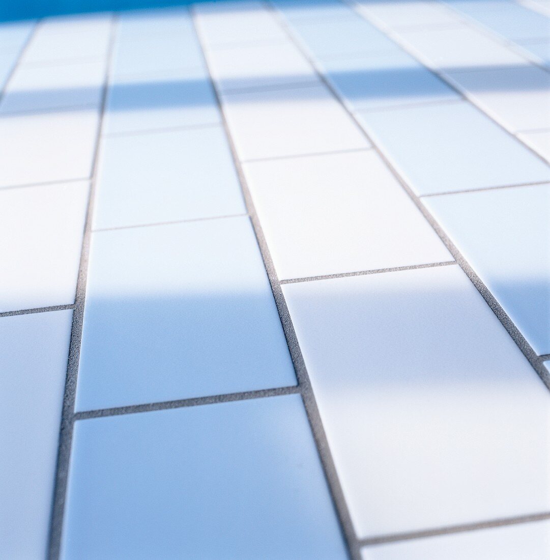 White and blue tiles