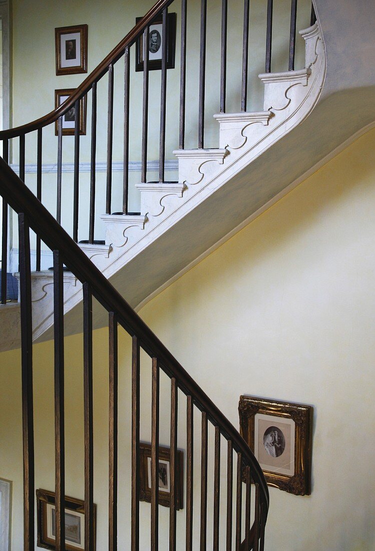 Staircase in English manor house