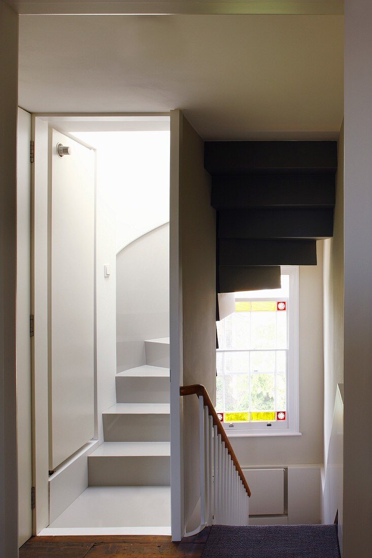 Partially closed staircase