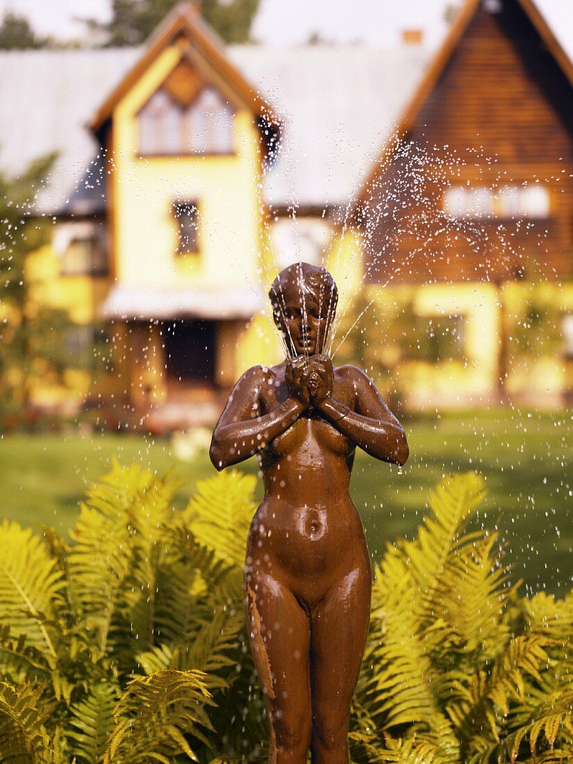 Fountain with female figure
