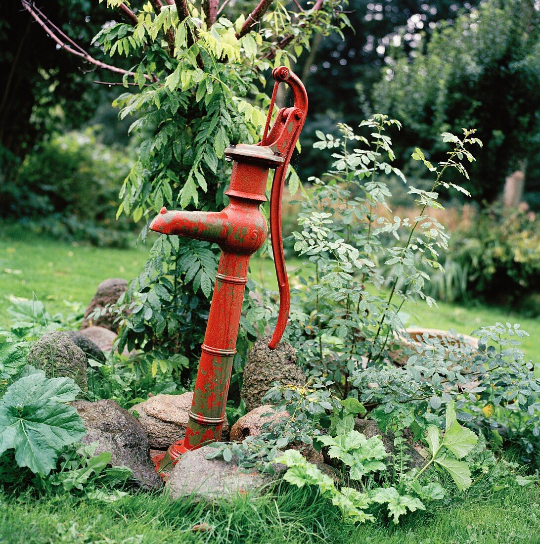 Hand pump in the garden