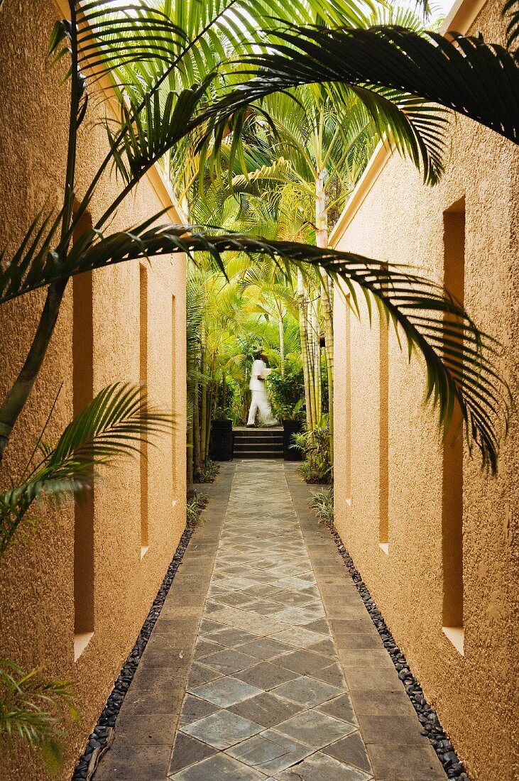 Durchgang im Ayurveda Spa im Hotel Shanti Maurice (Mauritius)