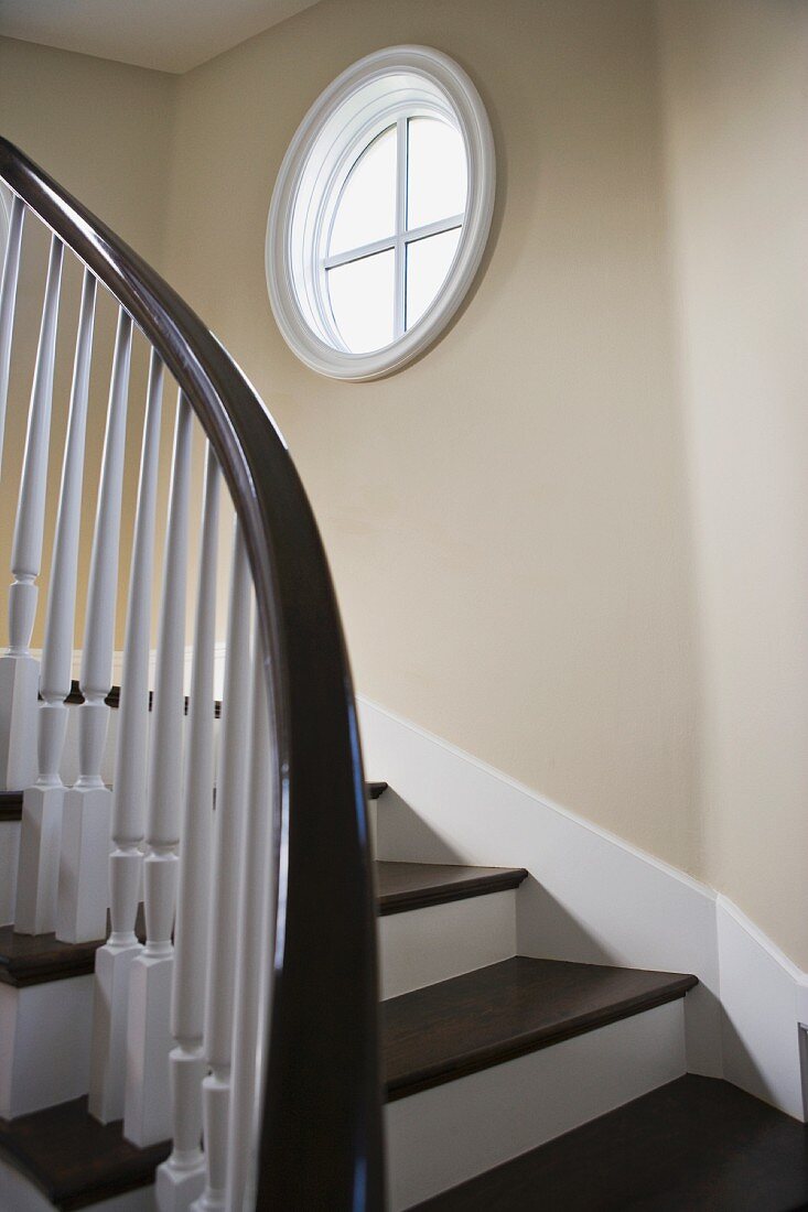 Detail hardwood staircase