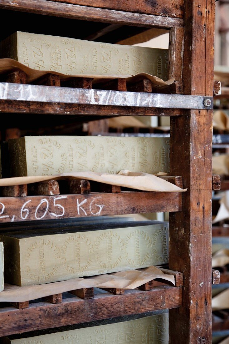 Stored blocks of soap