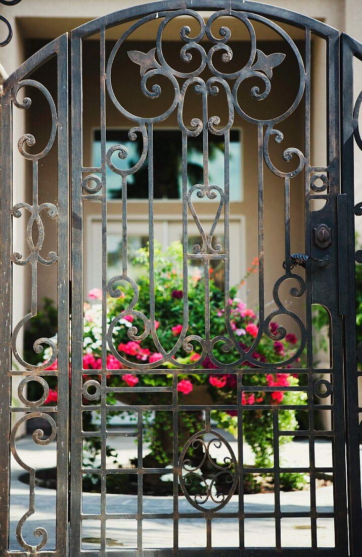 Wrought Iron Front Gate