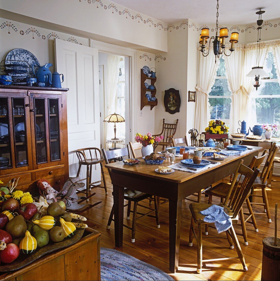 A Victorian dining room in a country house