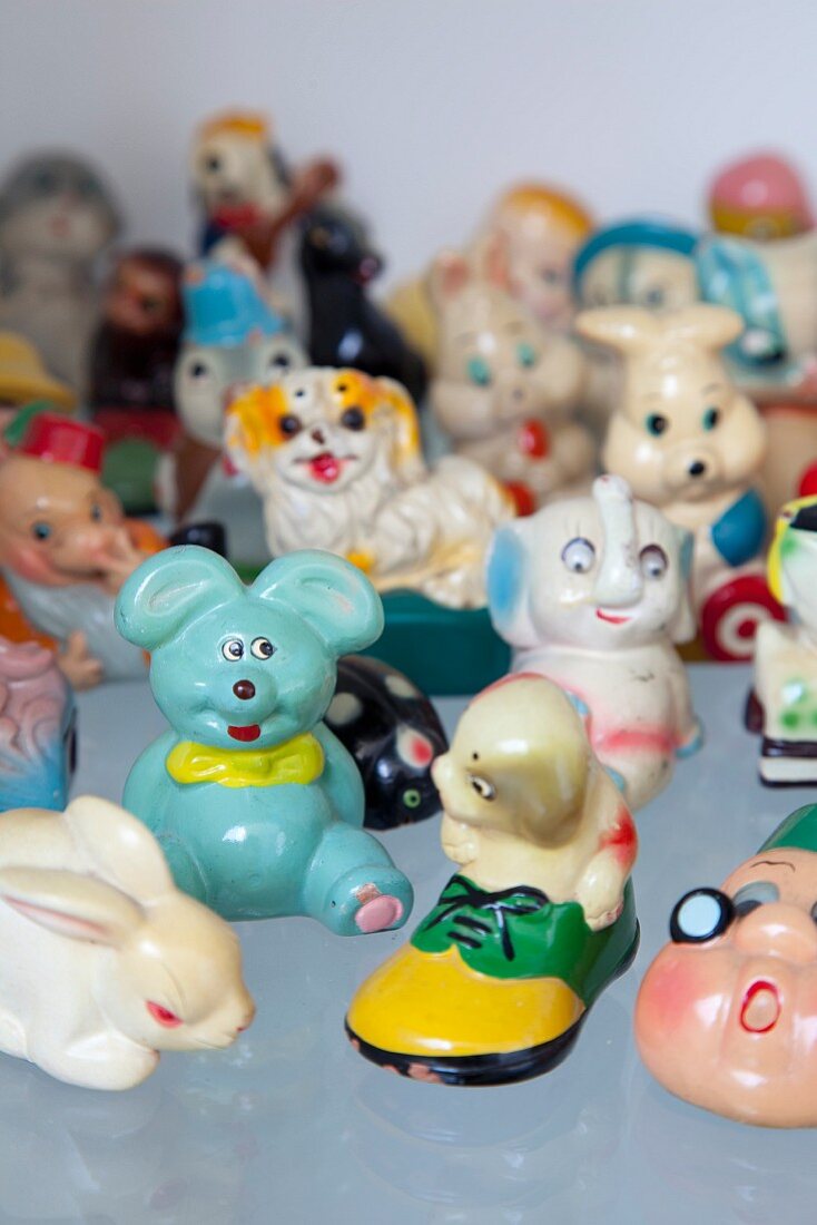 Kitsch collection of small animal figurines