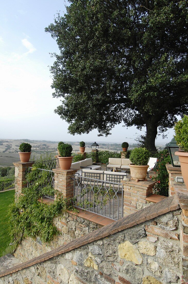 Mediterranean terrace with panoramic view