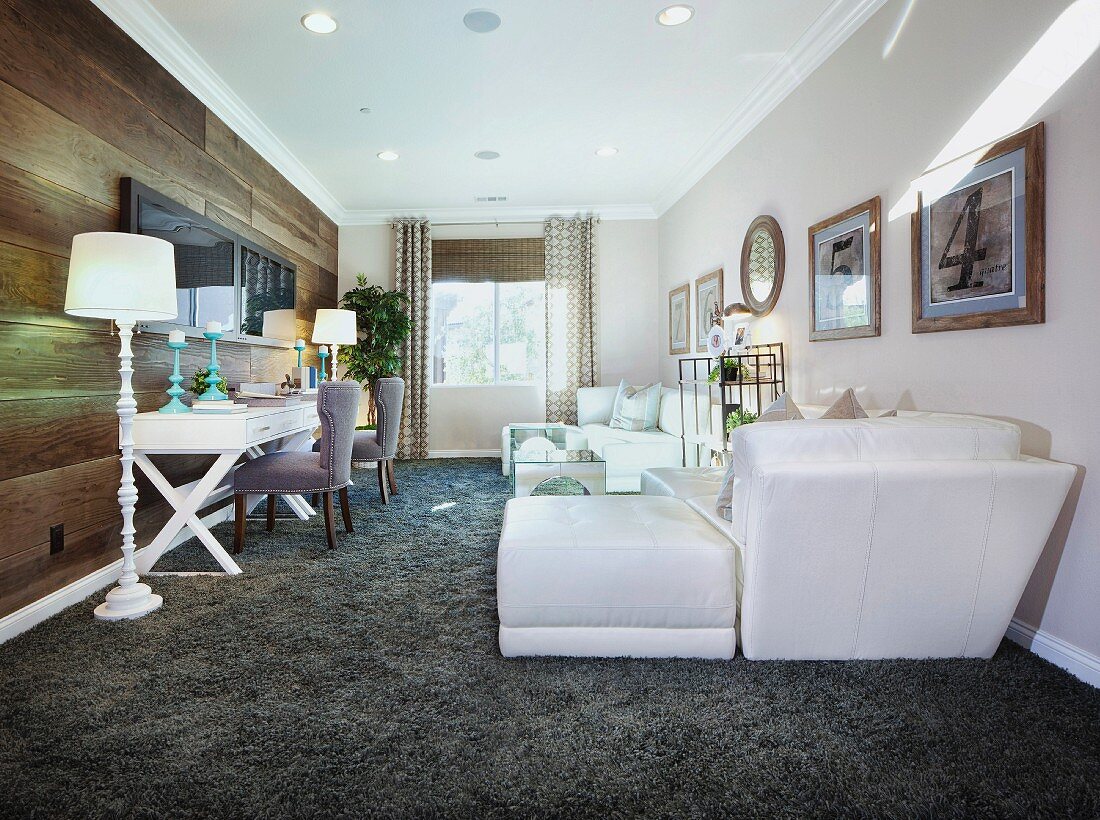 Contemporary living room; Indio; California; USA